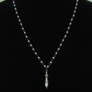 Cultured Pearl Drop Necklace